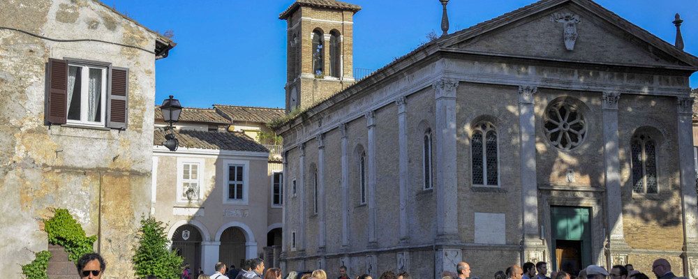 The church of St. Aurea in the village of Ostia Antica